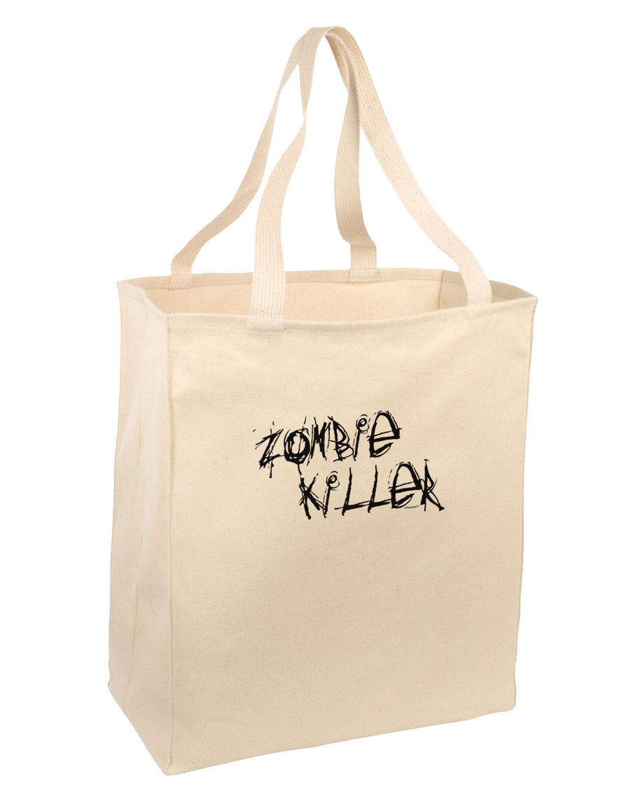 Zombie Killer - Apocalypse - Halloween Large Grocery Tote Bag-Grocery Tote-TooLoud-Natural-Large-Davson Sales