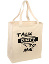 Talk Dirty To Me Censored Large Grocery Tote Bag-Grocery Tote-TooLoud-Natural-Large-Davson Sales