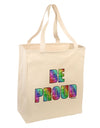 Be Proud Gay Pride - Rainbow Hearts Large Grocery Tote Bag by TooLoud-Grocery Tote-TooLoud-Natural-Large-Davson Sales