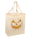 Scary Glow Evil Jack O Lantern Pumpkin Large Grocery Tote Bag-Grocery Tote-TooLoud-Natural-Large-Davson Sales