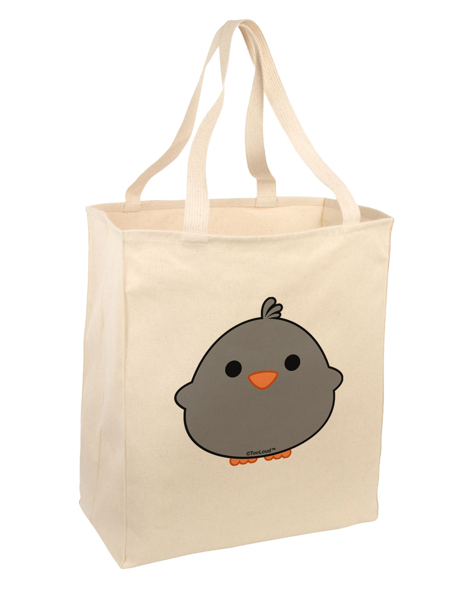 Cute Little Chick - Black Large Grocery Tote Bag by TooLoud-Grocery Tote-TooLoud-Natural-Large-Davson Sales