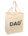 Dad to the Fifth Power - Dad of Five Large Grocery Tote Bag-Grocery Tote-TooLoud-Natural-Large-Davson Sales