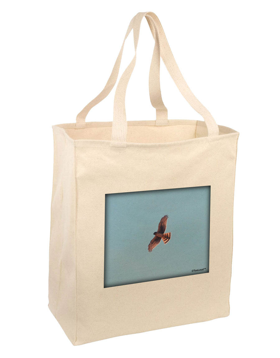 Soaring Peregrine Large Grocery Tote Bag-Natural-Grocery Tote-TooLoud-Natural-Large-Davson Sales