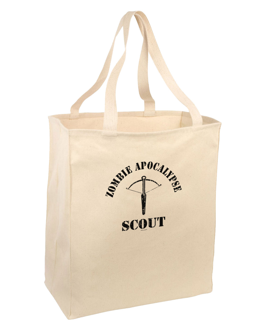 Zombie Apocalypse Group Role Scout Large Grocery Tote Bag-Grocery Tote-TooLoud-Natural-Large-Davson Sales