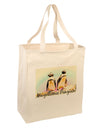 Magellanic Penguin Text Large Grocery Tote Bag-Grocery Tote-TooLoud-Natural-Large-Davson Sales