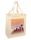 Seattle Skyline Sunrise Large Grocery Tote Bag-Grocery Tote-TooLoud-Natural-Large-Davson Sales