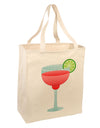 Red Margarita with Lime - Cinco de Mayo Large Grocery Tote Bag by TooLoud-Grocery Tote-TooLoud-Natural-Large-Davson Sales