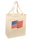 Patriotic Waving USA American Flag Large Grocery Tote Bag-Grocery Tote-TooLoud-Natural-Large-Davson Sales