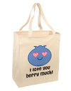 I Love You Berry Much Large Grocery Tote Bag by TooLoud-Grocery Tote-TooLoud-Natural-Large-Davson Sales