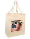 US Veteran Distressed Large Grocery Tote Bag-Grocery Tote-TooLoud-Natural-Large-Davson Sales