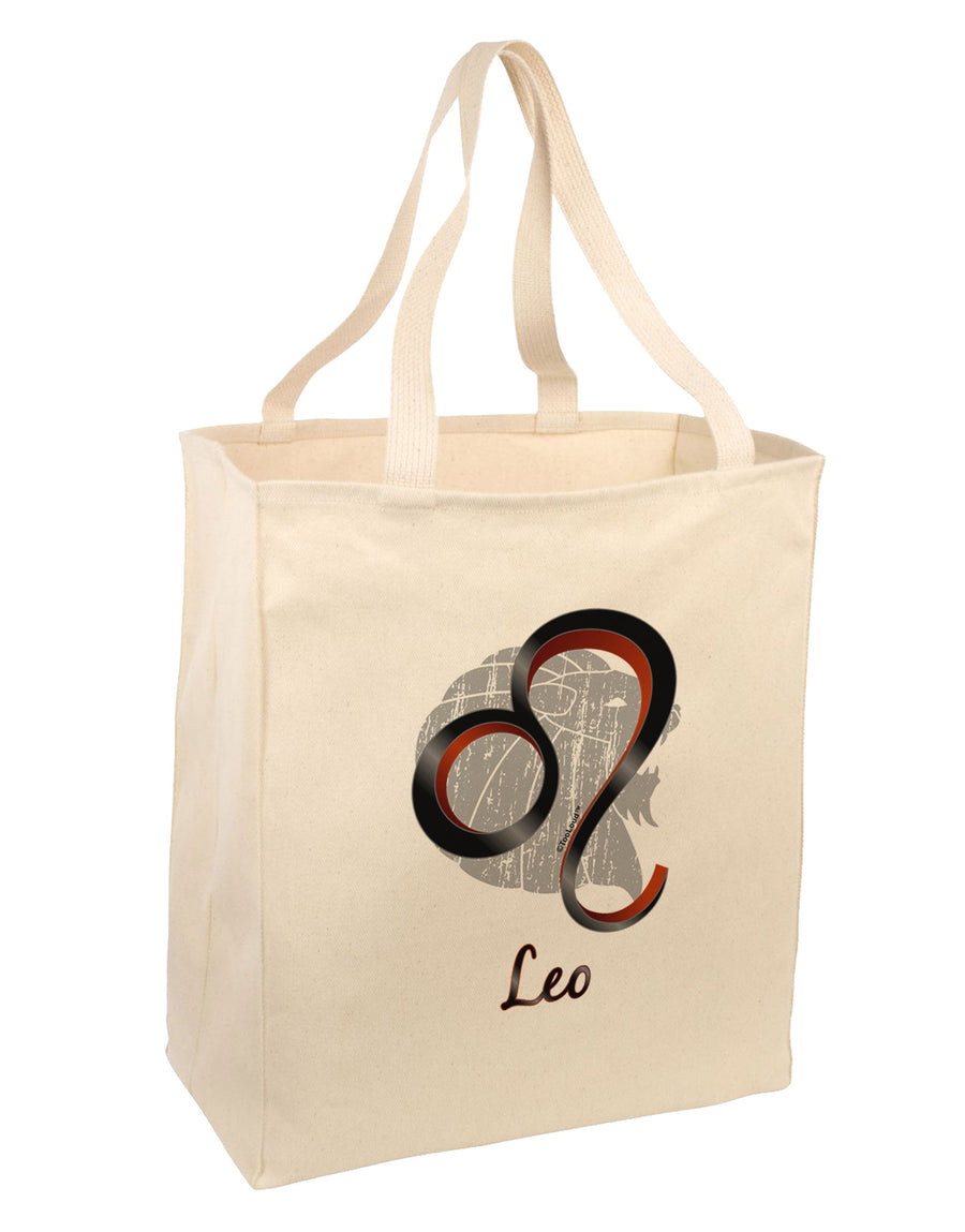 Leo Symbol Large Grocery Tote Bag-Grocery Tote-TooLoud-Natural-Large-Davson Sales