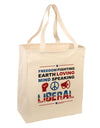 Freedom Fighting Liberal Large Grocery Tote Bag-Grocery Tote-TooLoud-Natural-Large-Davson Sales