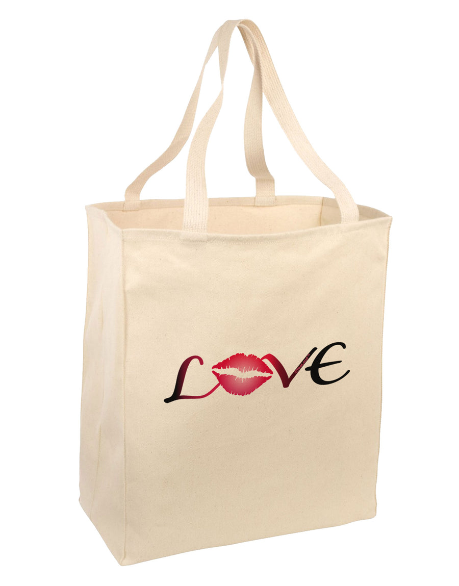 Love Kiss Large Grocery Tote Bag-Grocery Tote-TooLoud-Natural-Large-Davson Sales