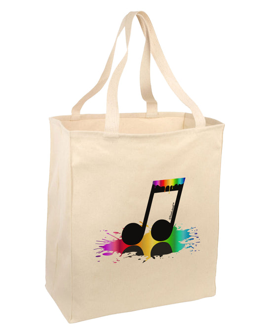 Paint Music Note Large Grocery Tote Bag-Grocery Tote-TooLoud-Natural-Large-Davson Sales