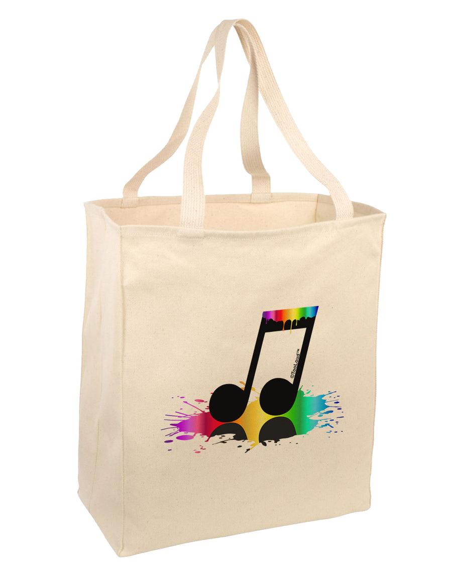 Paint Music Note Large Grocery Tote Bag-Grocery Tote-TooLoud-Natural-Large-Davson Sales