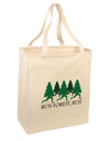 Run Forest Run Funny Large Grocery Tote Bag-Natural by TooLoud-Grocery Tote-TooLoud-Natural-Large-Davson Sales