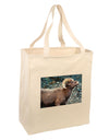 Wide Eyed Big Horn Large Grocery Tote Bag-Natural-Grocery Tote-TooLoud-Natural-Large-Davson Sales