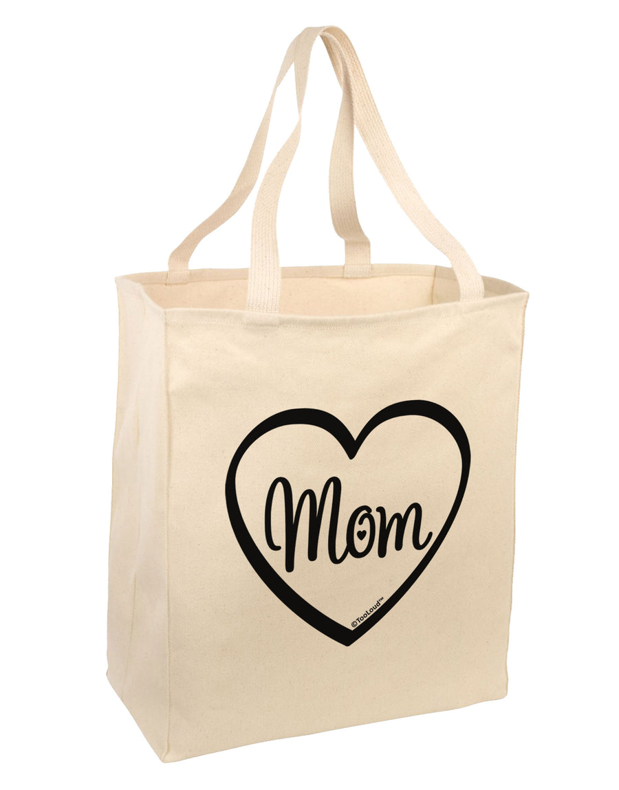 Mom Heart Design Large Grocery Tote Bag by TooLoud-Grocery Tote-TooLoud-Natural-Large-Davson Sales