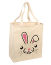 Cute Bunny Face Large Grocery Tote Bag-Grocery Tote-TooLoud-Natural-Large-Davson Sales