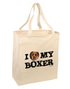 I Heart My Boxer Large Grocery Tote Bag by TooLoud-Grocery Tote-TooLoud-Natural-Large-Davson Sales