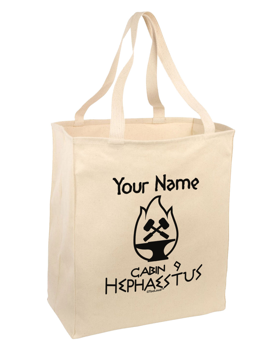 Personalized Cabin 9 Hephaestus Large Grocery Tote Bag-Grocery Tote-TooLoud-Natural-Large-Davson Sales
