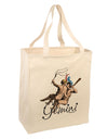 Gemini Illustration Color Large Grocery Tote Bag-Grocery Tote-TooLoud-Natural-Large-Davson Sales