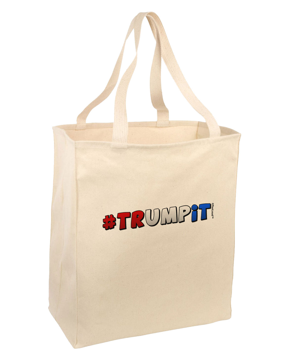 Hashtag Trumpit Large Grocery Tote Bag-Grocery Tote-TooLoud-Natural-Large-Davson Sales