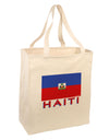 Haiti Flag Large Grocery Tote Bag by TooLoud-Grocery Tote-TooLoud-Natural-Large-Davson Sales