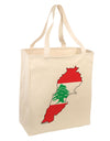 Lebanon Flag Silhouette Large Grocery Tote Bag-Grocery Tote-TooLoud-Natural-Large-Davson Sales