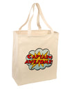 Captain Awesome - Superhero Style Large Grocery Tote Bag by TooLoud-Grocery Tote-TooLoud-Natural-Large-Davson Sales