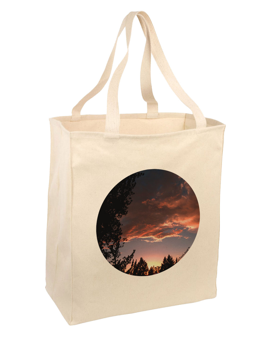 Forest Sunset Large Grocery Tote Bag by TooLoud-Grocery Tote-TooLoud-Natural-Large-Davson Sales