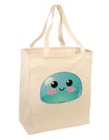 Cute RPG Slime - Blue Large Grocery Tote Bag by TooLoud-Grocery Tote-TooLoud-Natural-Large-Davson Sales