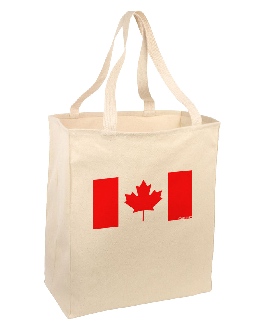 Canadian Flag Maple Leaf Colors Large Grocery Tote Bag-Grocery Tote-TooLoud-Natural-Large-Davson Sales