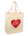 Proud Grandma Heart Large Grocery Tote Bag by TooLoud-Grocery Tote-TooLoud-Natural-Large-Davson Sales