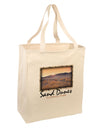 Colorado Sand Dunes Text Large Grocery Tote Bag-Grocery Tote-TooLoud-Natural-Large-Davson Sales