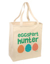 Eggspert Hunter - Easter - Green Large Grocery Tote Bag by TooLoud-Grocery Tote-TooLoud-Natural-Large-Davson Sales