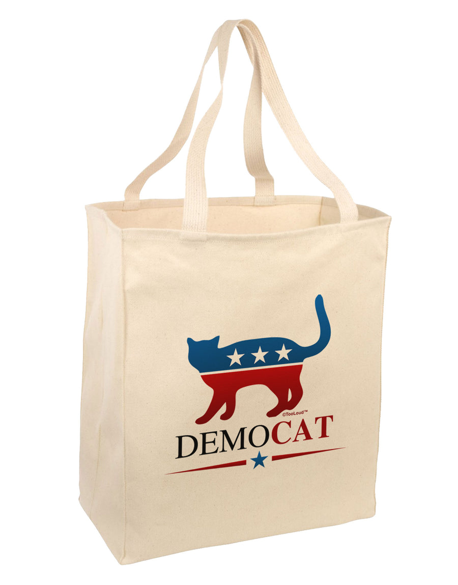 DemoCAT Large Grocery Tote Bag-Grocery Tote-TooLoud-Natural-Large-Davson Sales