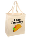 Taco Tuesday Design Large Grocery Tote Bag by TooLoud-Grocery Tote-TooLoud-Natural-Large-Davson Sales