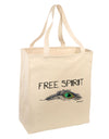 Graphic Feather Design - Free Spirit Large Grocery Tote Bag by TooLoud-Grocery Tote-TooLoud-Natural-Large-Davson Sales