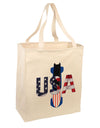 USA Bobsled Large Grocery Tote Bag-Natural by TooLoud-Grocery Tote-TooLoud-Natural-Large-Davson Sales