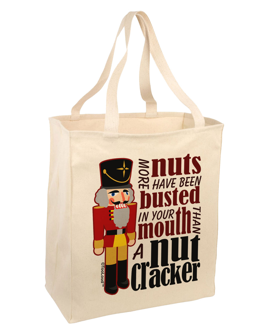 More Nuts Busted - Your Mouth Large Grocery Tote Bag by TooLoud-TooLoud-Natural-Davson Sales