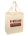 Sporty Team Canada Large Grocery Tote Bag-Natural-Grocery Tote-TooLoud-Natural-Large-Davson Sales