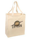 Planet Saturn Text Large Grocery Tote Bag by TooLoud-Grocery Tote-TooLoud-Natural-Large-Davson Sales