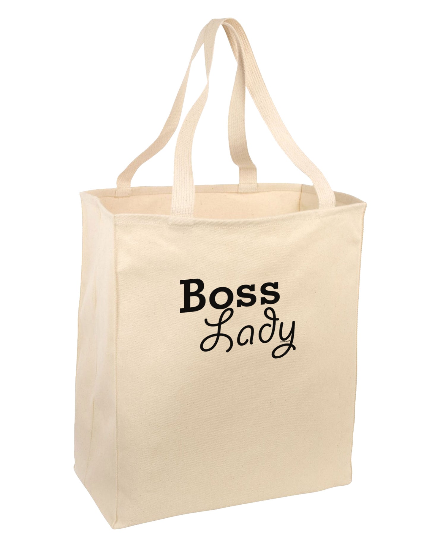 Boss Lady - Boss Day Large Grocery Tote Bag-Grocery Tote-TooLoud-Natural-Large-Davson Sales