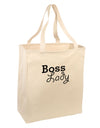 Boss Lady - Boss Day Large Grocery Tote Bag-Grocery Tote-TooLoud-Natural-Large-Davson Sales