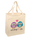 Owl Always Love You Large Grocery Tote Bag by TooLoud-Grocery Tote-TooLoud-Natural-Large-Davson Sales