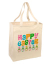 Happy Easter - Tulips Large Grocery Tote Bag by TooLoud-Grocery Tote-TooLoud-Natural-Large-Davson Sales