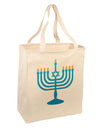 Hanukkah Menorah Large Grocery Tote Bag-Grocery Tote-TooLoud-Natural-Large-Davson Sales