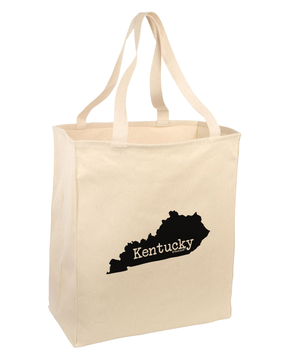 Kentucky - United States Shape Large Grocery Tote Bag-Grocery Tote-TooLoud-Natural-Large-Davson Sales