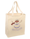 Snowman - Happy Holidays Large Grocery Tote Bag-Grocery Tote-TooLoud-Natural-Large-Davson Sales